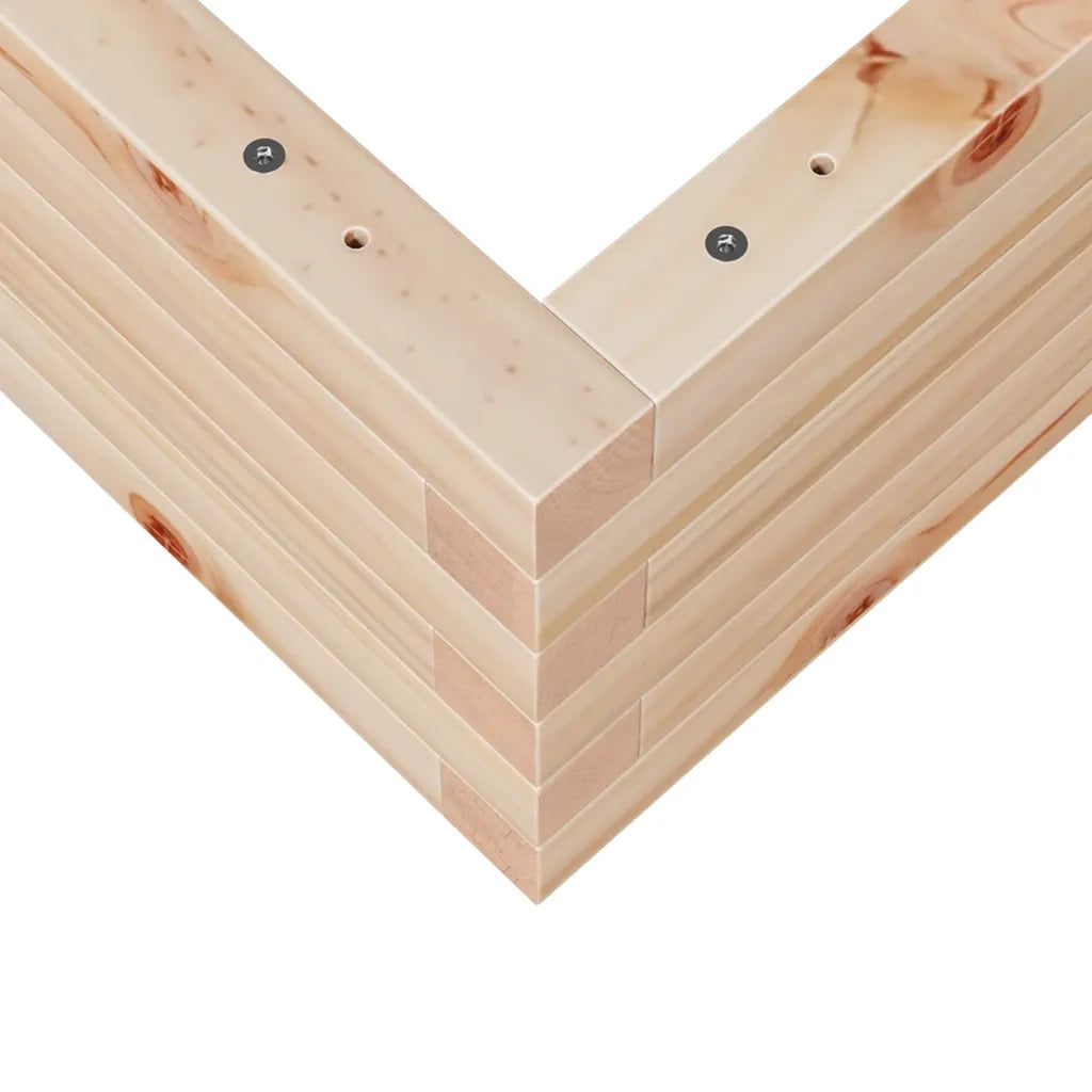 Fioriera da Giardino 70x70x23 cm in Legno Massello di Pino 847193
