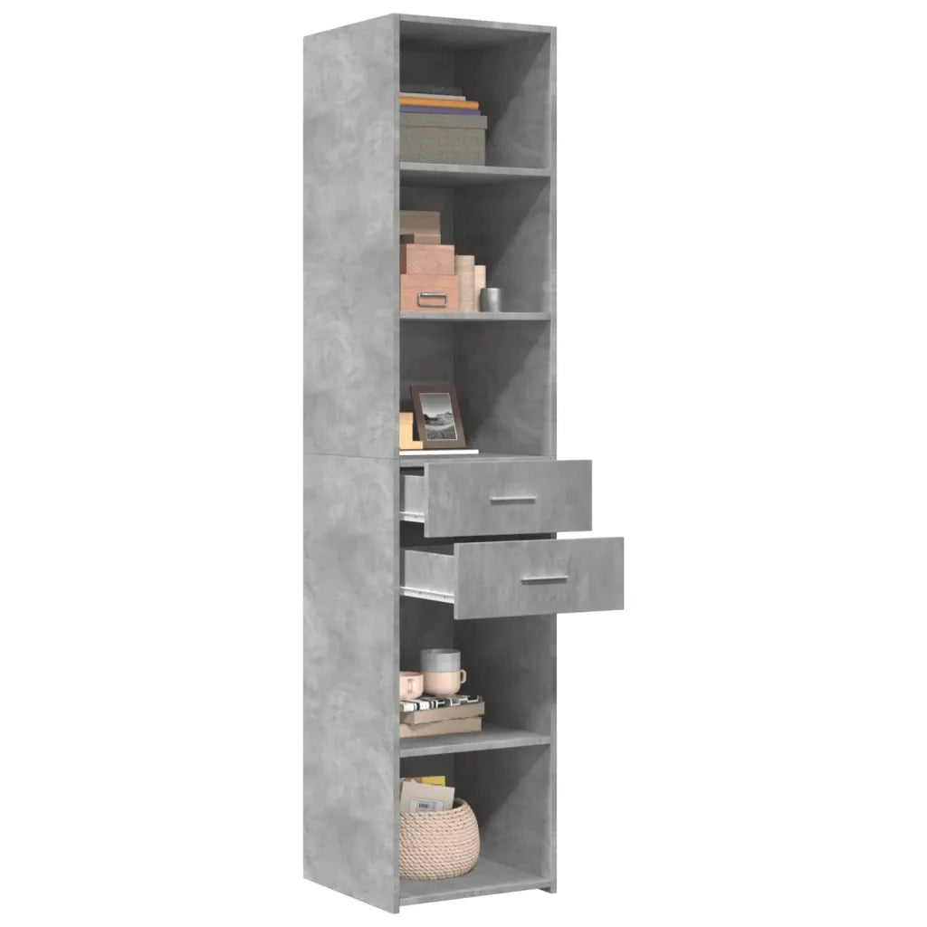 Credenza Grigio Cemento 40x42,5x185 cm in Legno Multistrato 3281444