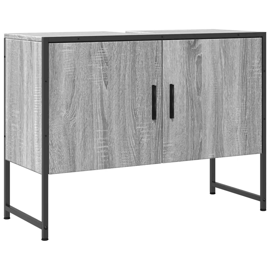 Mobile Lavabo Bagno-Armadietto da bagno Grigio Sonoma 60x30x60 cm Legno Multistrato 941098