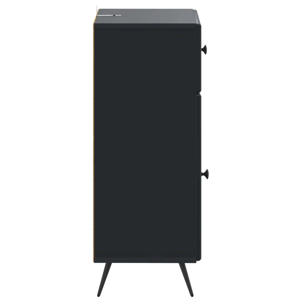 Mobiletto da Bagno BREDA Nero 30 x 31 x 80 cm 897486