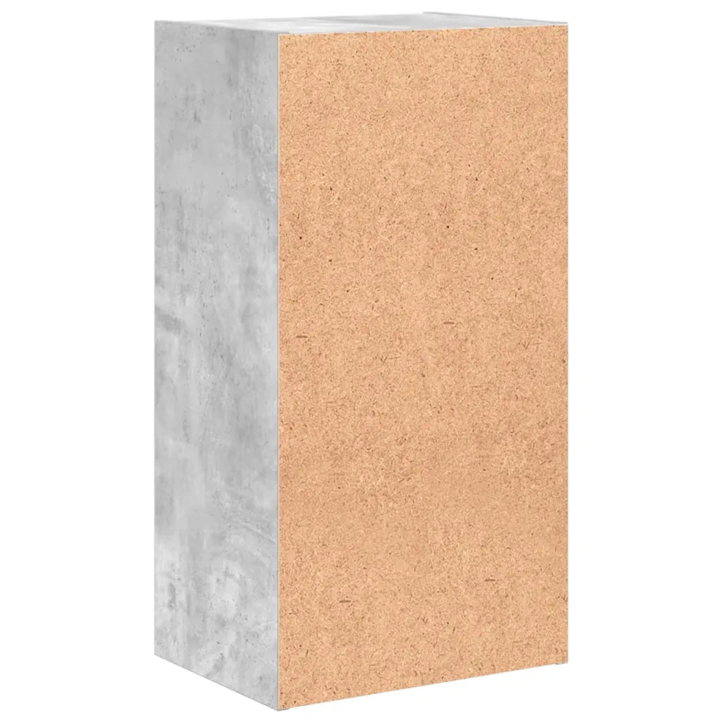 Libreria 5 Ripiani Grigio Cemento 40x30x76,5 Legno Multistrato