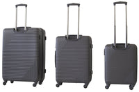 Set 3 Valigie Trolley Rigide in ABS 4 Ruote TSA Ravizzoni Long Island Grigie