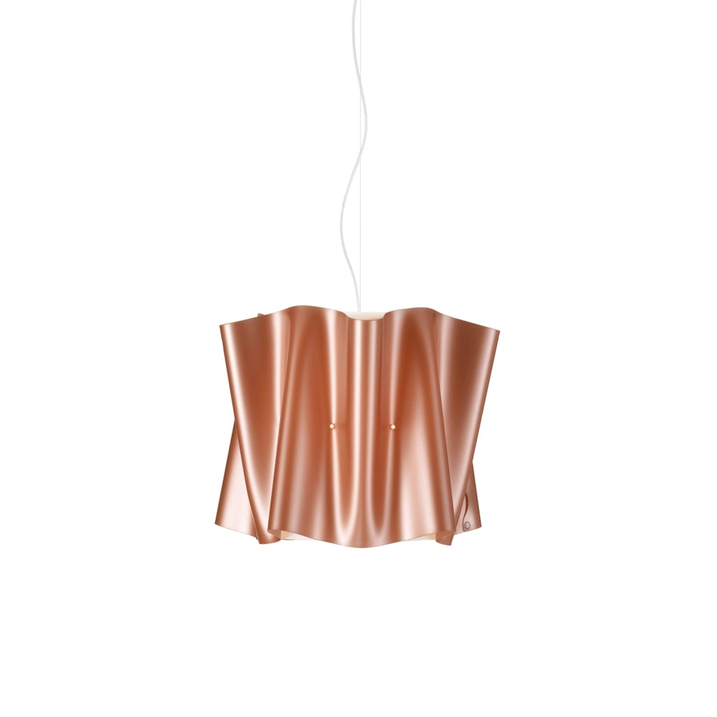 Sospensione Moderna Folio Polilux ® Rame E Metallo Cromo 1 Luce E27 D40Cm