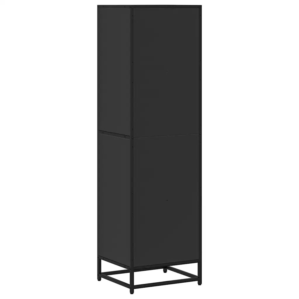 Libreria-Scaffale per Libri-Mobile di Stoccaggio Nera 40x35x139 cm in Legno Multistrato