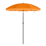 Ombrellone da giardino ø 2 m protezione ombrellone upf 50+ inclinabile portatile antivento stecche in fibra di vetro con sacca arancione 12_0001758