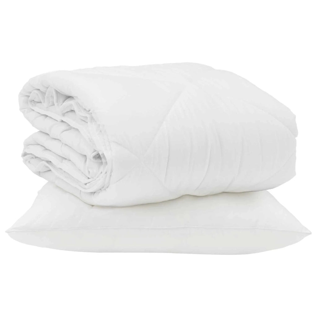 Duvet Estivo con cuscino 2 pcs Bianco Microfibra 3376389
