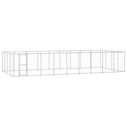 Cuccia da esterno gabbia recinto per animali box esterno per cani in acciaio zincato 43,56 m² 02_0000423