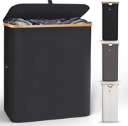 Divertitore acqua 2 vani con coperchio - Divertitore acqua 2 vani - Divertitore acqua con coperchio - Distributore acqua - 140L Nero
