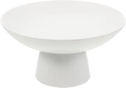 Ceramica rotonda con piede Piccola ciotola Fruitschaal Dessertstandaard Decorazione da tavola Serve-schale Bianca Regalo