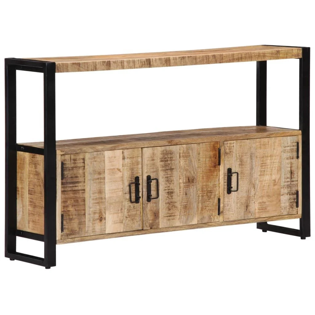 Credenza mobiletto consolle 120 cm legno massello di mango 4402226