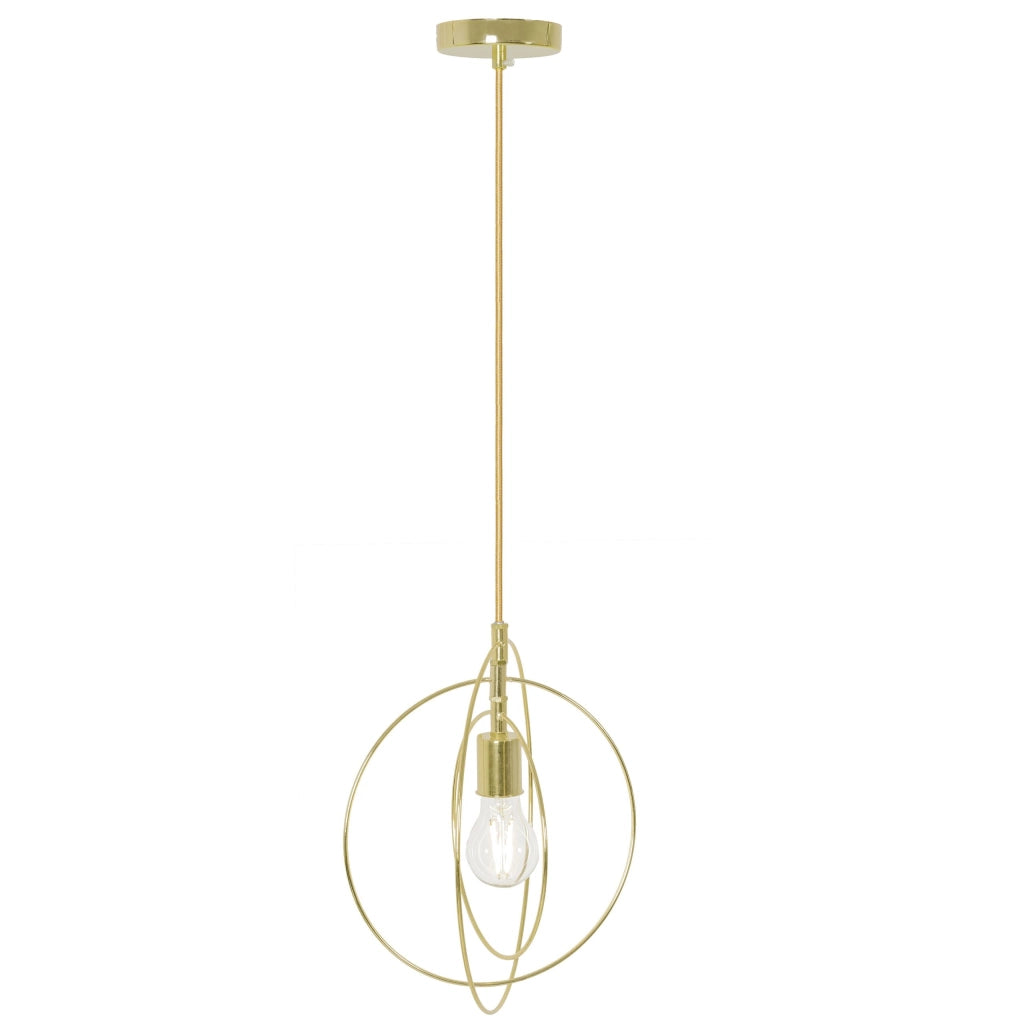 Lampada Da Soffitto Metallico Anulare Oro APP286-1CP