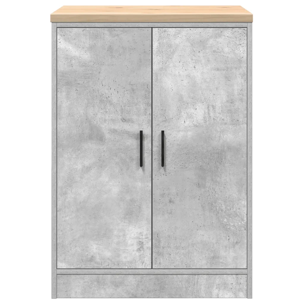 Mobile contenitore multifunzionale per garage 60 x 51 x 85 cm moderno e pratico piano di lavoro in legno grigio cemento 02_0051372