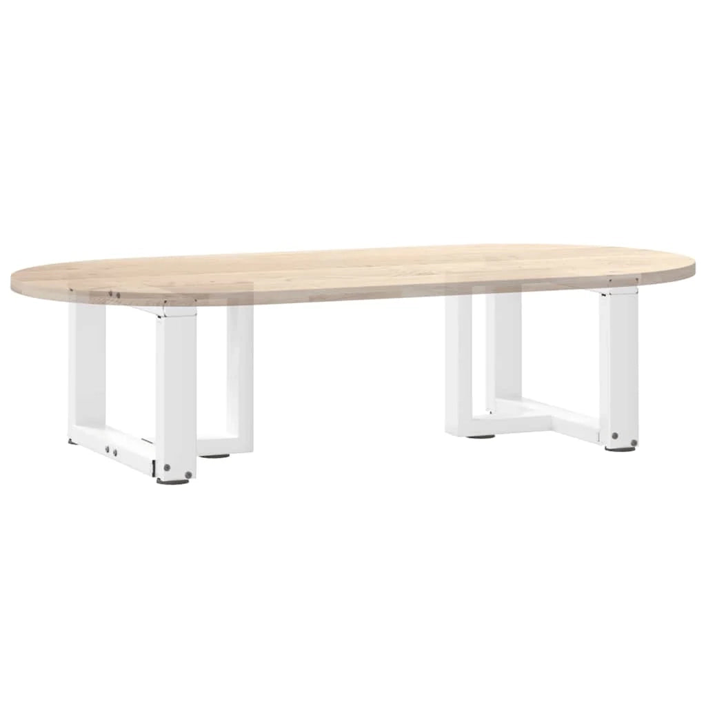 Set di 2 gambe robuste a T per tavolino da caffè 40 x 25 x 30 cm con piedini regolabili design moderno acciaio bianco 02_0057275