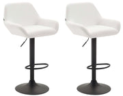 Set 2 Sgabelli Bar Braga In Similpelle bianco,nero