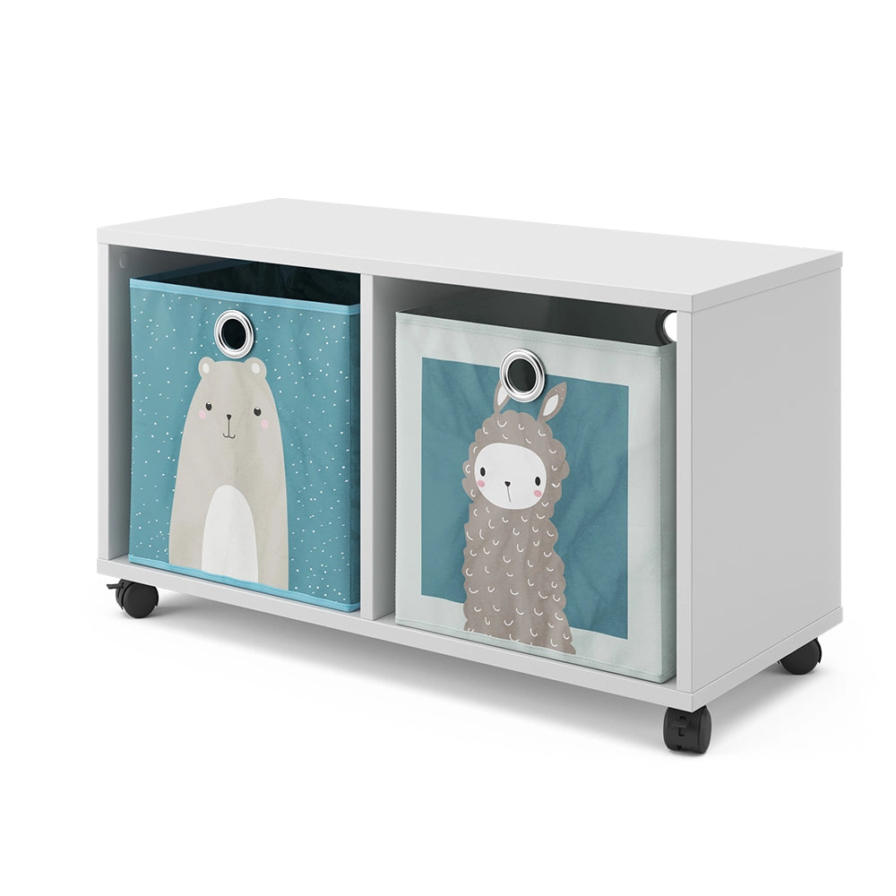 Vicco Libreria bambini Bianco 72 x 42.4 cm con 2 scatole pieghevoli