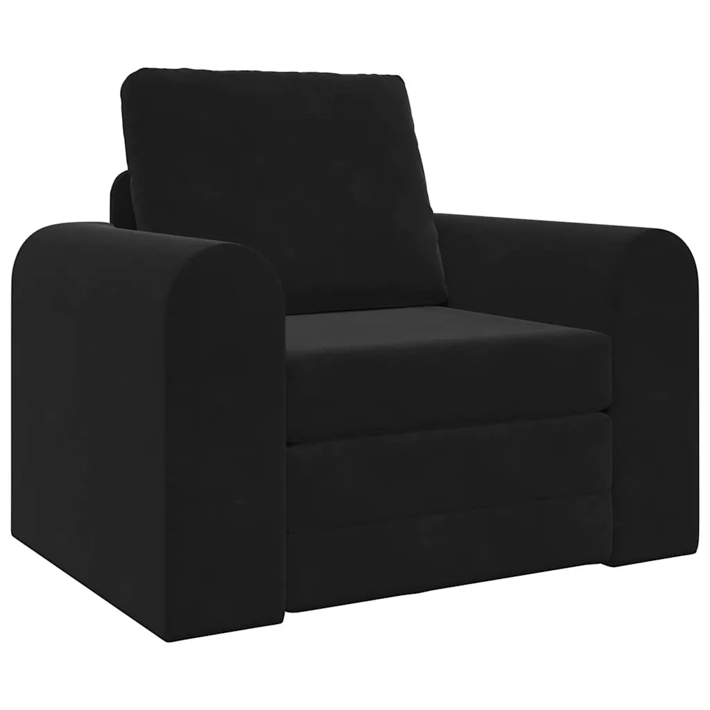 Divano letto | Sof¨¤ letto | Letto singolo Nero 98 x 71 x 83 cm Velluto