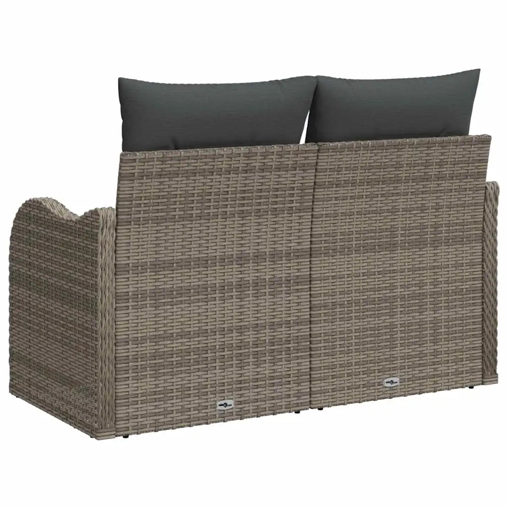 Divano da giardino Grigio 121 x 62 x 69cm polyrattan 42006714