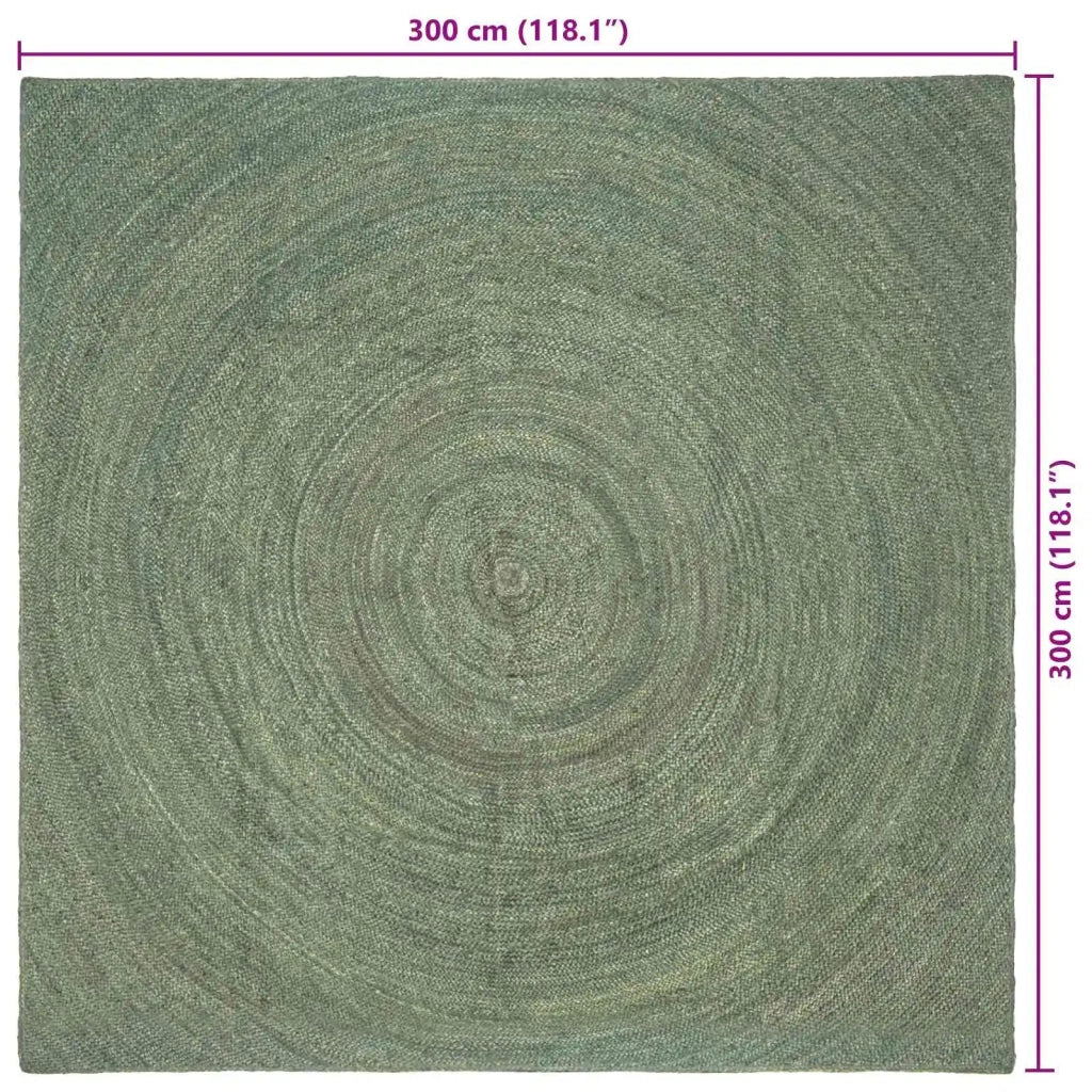 Tappeti per area Verde Oliva 300 x 300 cm Juta