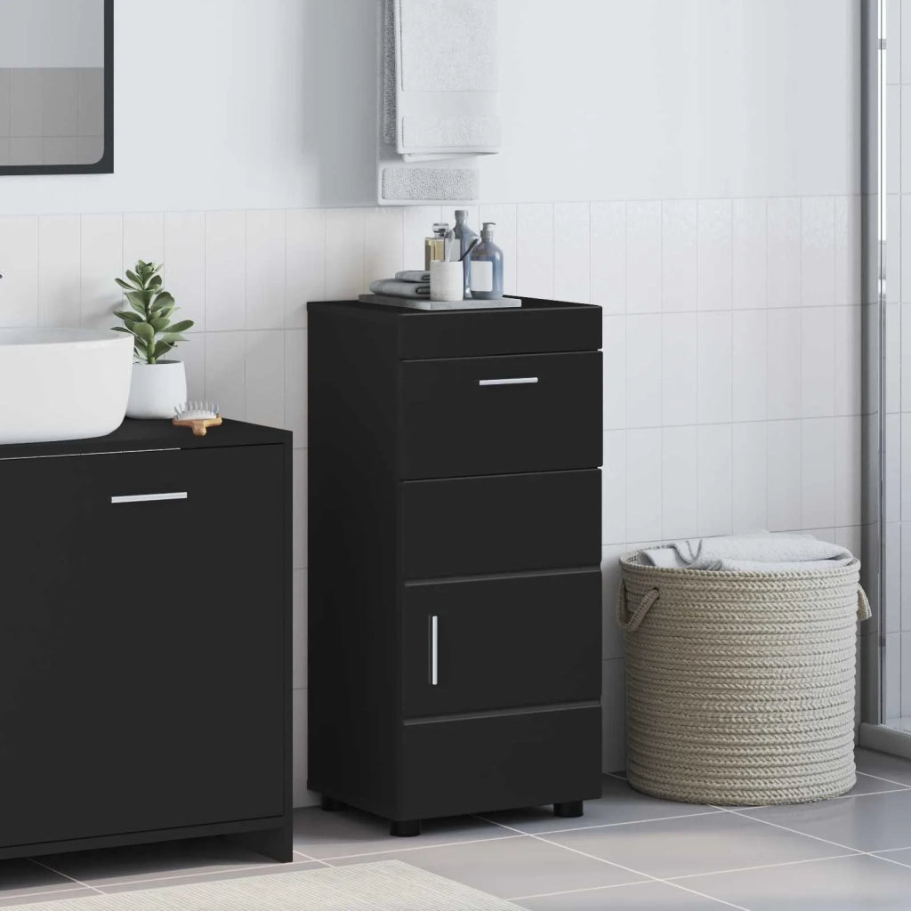 Set di Armadi da Bagno | Armadio da bagno TULUM Nero 37 x 31,5 x 82 cm