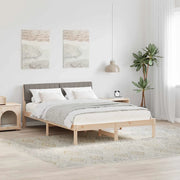 Struttura del Letto con testiera Marrone e taupe 135 x 190 cm 878692