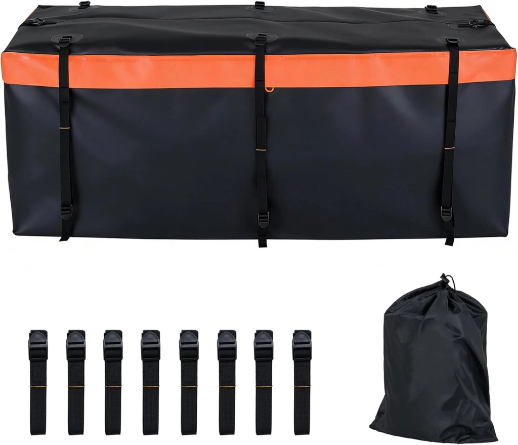 Borsa da Carico, Organizer Bagagliaio Auto in PVC Impermeabile con Cinghie Rinforzate e Sacca Portaoggetti, Borsa da Trasporto Pieghevole per Viaggio e Campeggio (550L| 148 x 61 x 61 cm)