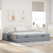 Struttura letto con materasso 2 pcs Grigio chiaro Tessuto 3399515