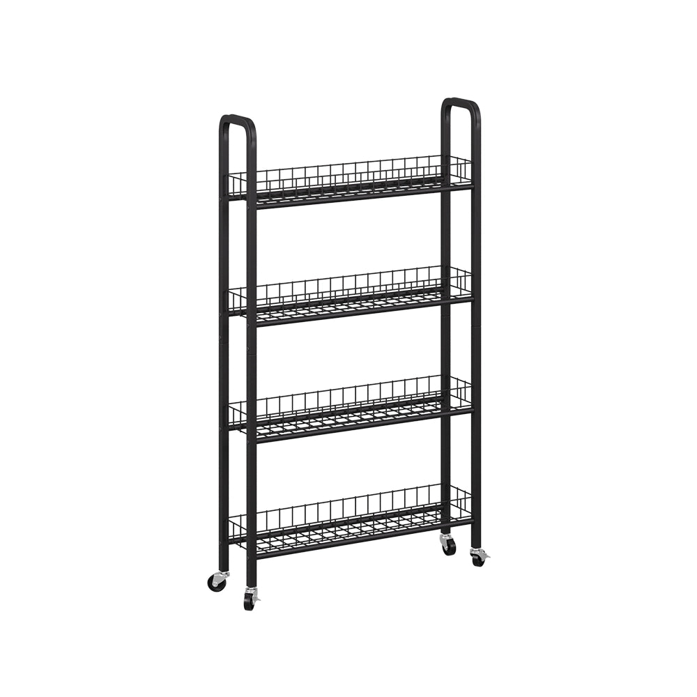 Vicco Piedistallo mobile Nero 58 x 15 cm con 4 scomparti