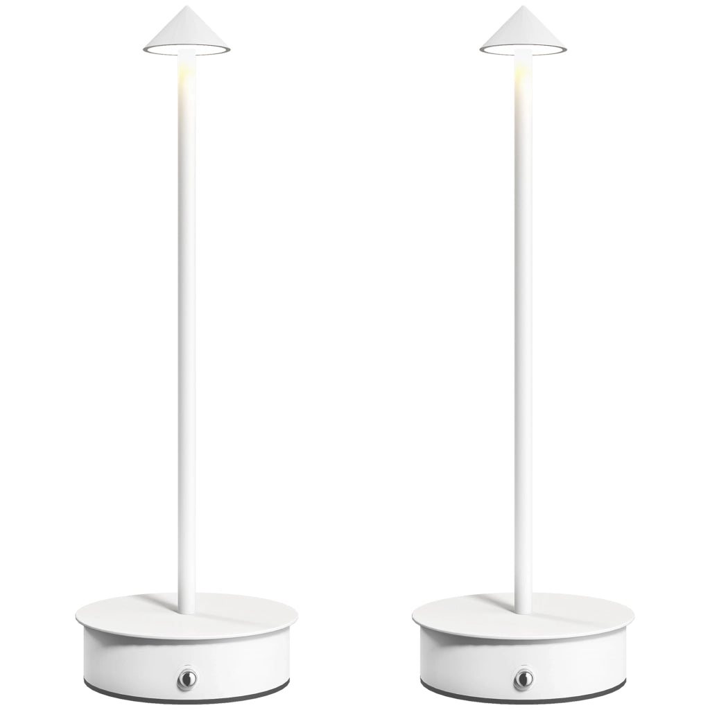 Lampada da Tavolo LED Ricaricabile ¨C zephmum ¨C Bianco 10x30 cm