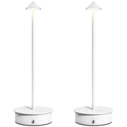 Lampada da Tavolo LED Ricaricabile ¨C zephmum ¨C Bianco 10x30 cm