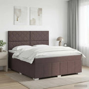 Letto box spring con materasso Marrone Scuro 140 x 200 cm 3454165