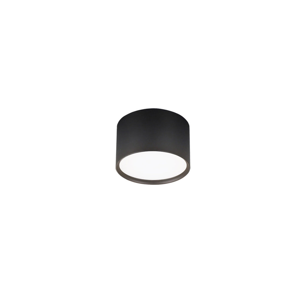 Plafoniera LED 6W nera tonda Ø9cm IP54 Kendal Light Prestige