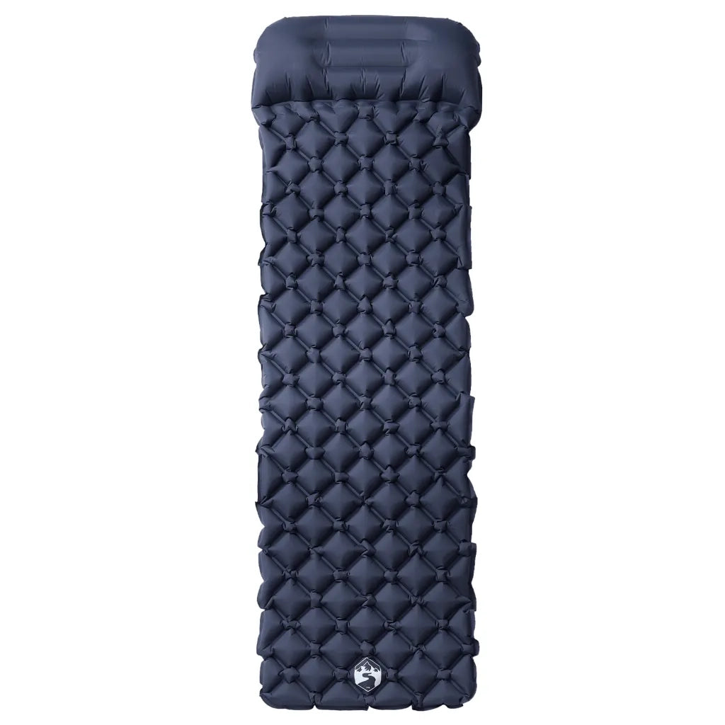 Materasso Campeggio Gonfiabile con Cuscino 1 Persona Grigio CFW8041608