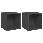 Mobili Porta TV 2 pz | Armadietto TV | Mobile Porta TV Grigi 37x35x37 cm in Legno Multistrato