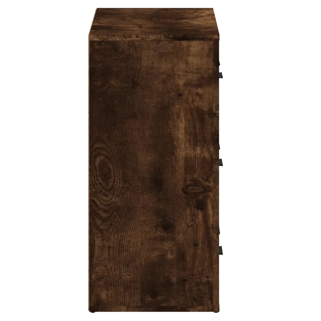 Credenze 2 pz | Madia | Buffet da pranzo | Armadio da pranzo Rovere Fumo in Legno Multistrato