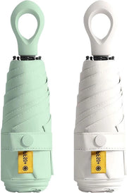 Parasoletti Mini Portatile con Protezione UV, Resistente ai Venti, Opnebbile per Viaggi e Utilizzo quotidiano - Parasole Compatto a 6 Ribelli - Parasole da Uomo e Donna