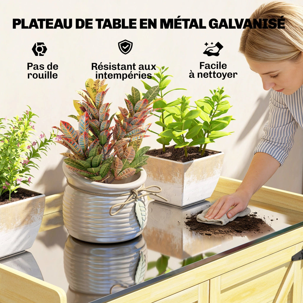 Armadio da giardino in legno ¨C zephmum ¨C 71.5x39x95cm naturale