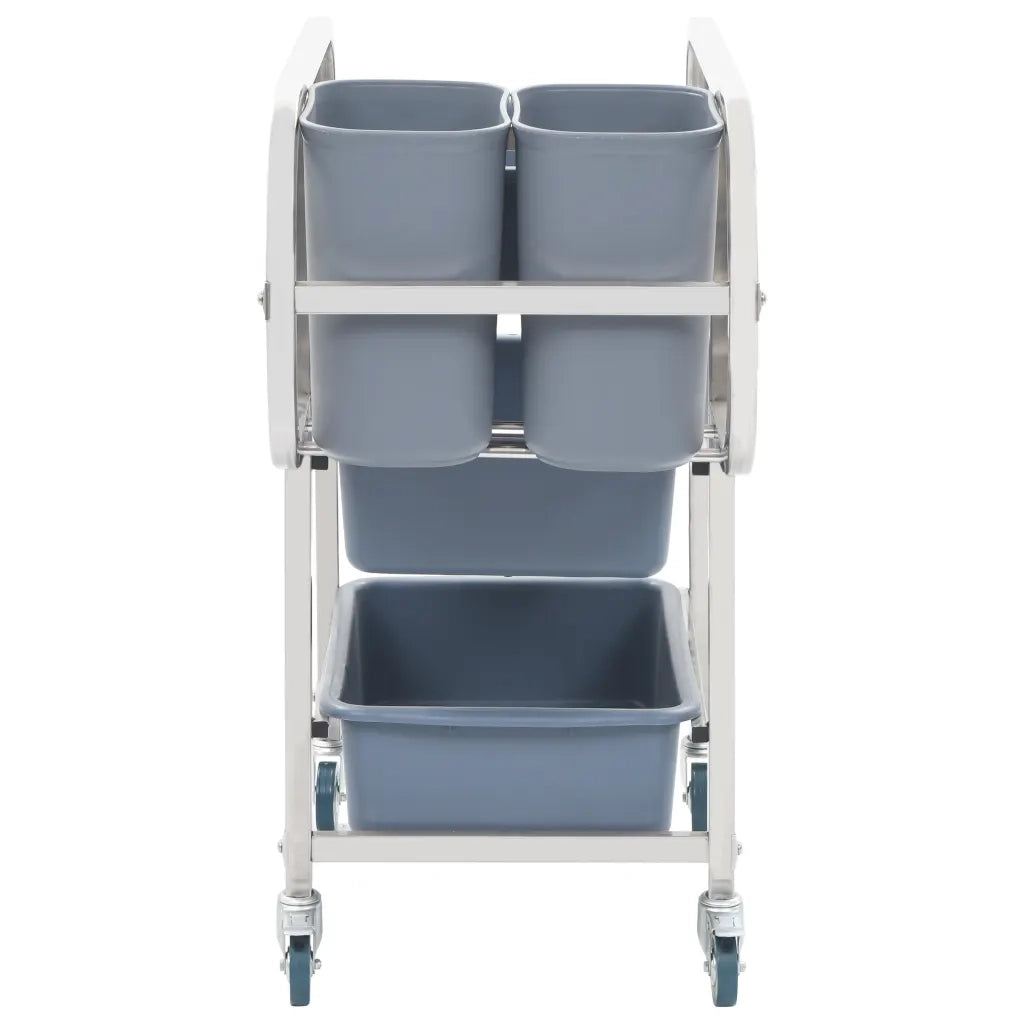 Carrello da Cucina con Contenitori in Plastica 82x43,5x93 cm CFW8978205