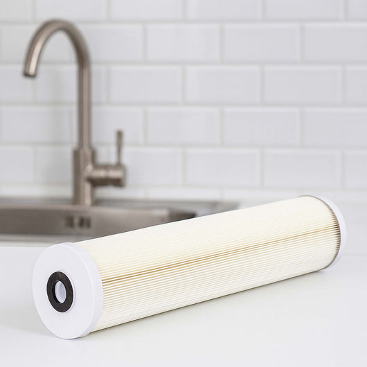 Naturewater Cartuccia filtrante a pieghe 20'', filtro a cartuccia, filtrazione dell'acqua potabile, filtraggio acqua domestica