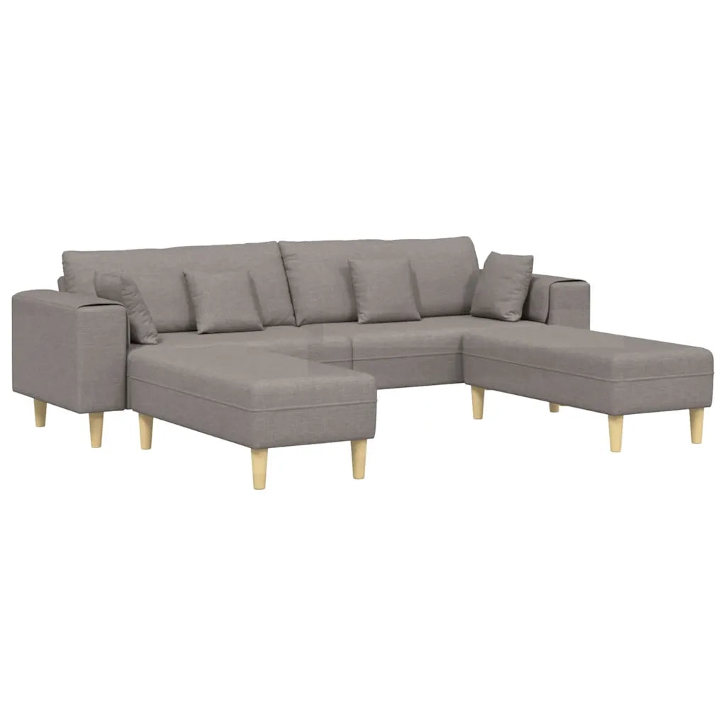vidaXL Divano in tessuto con cuscino 3 pcs Talpa 208 cm Tessuto