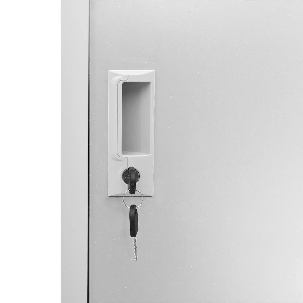 Armadietti con Chiave 5 pz Grigio Chiaro 90x45x92,5 cm Acciaio cod mxl 39939