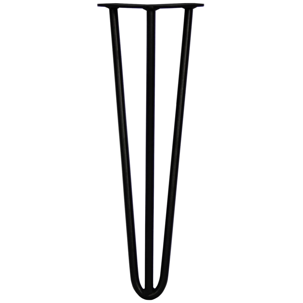 4 Gambe per Tavolo a Forcina SkiSki Legs 40,6cm Acciaio Nero 3 Rebbi 12mm