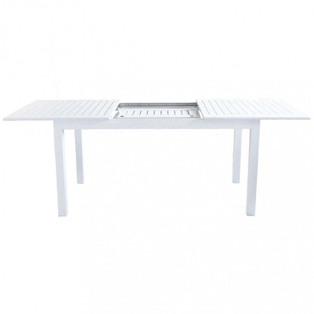 Tavolo Cuba Allungabile 150/210x90x75 h cm in Alluminio Bianco