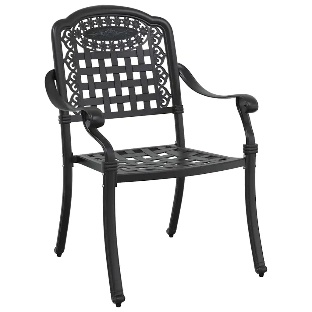 Set da Pranzo per Giardino 5 pcs Nero Alluminio 3334645