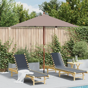 Ombrellone da Esterni-Ombrello da giardino con Palo in Legno 150x200 cm Tortora