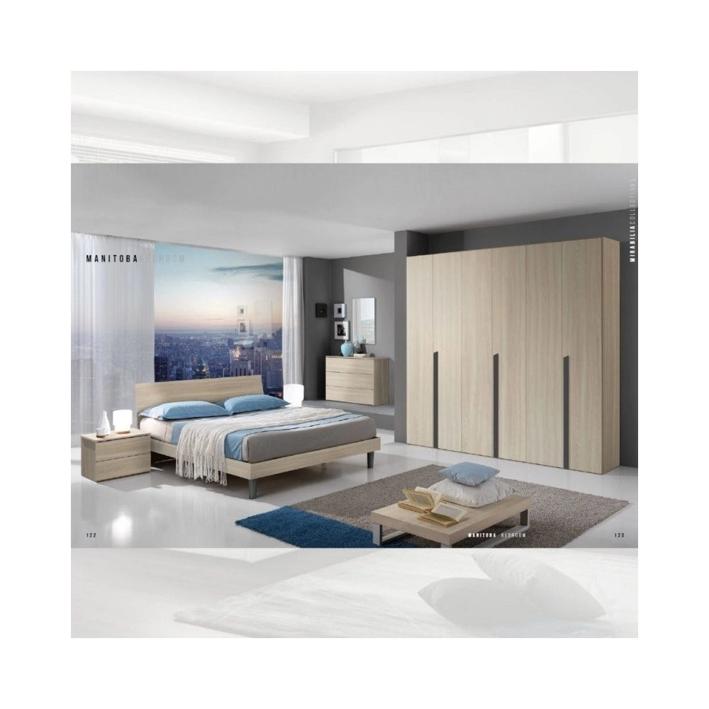 Comodino 2 cassetti olmo Manitoba