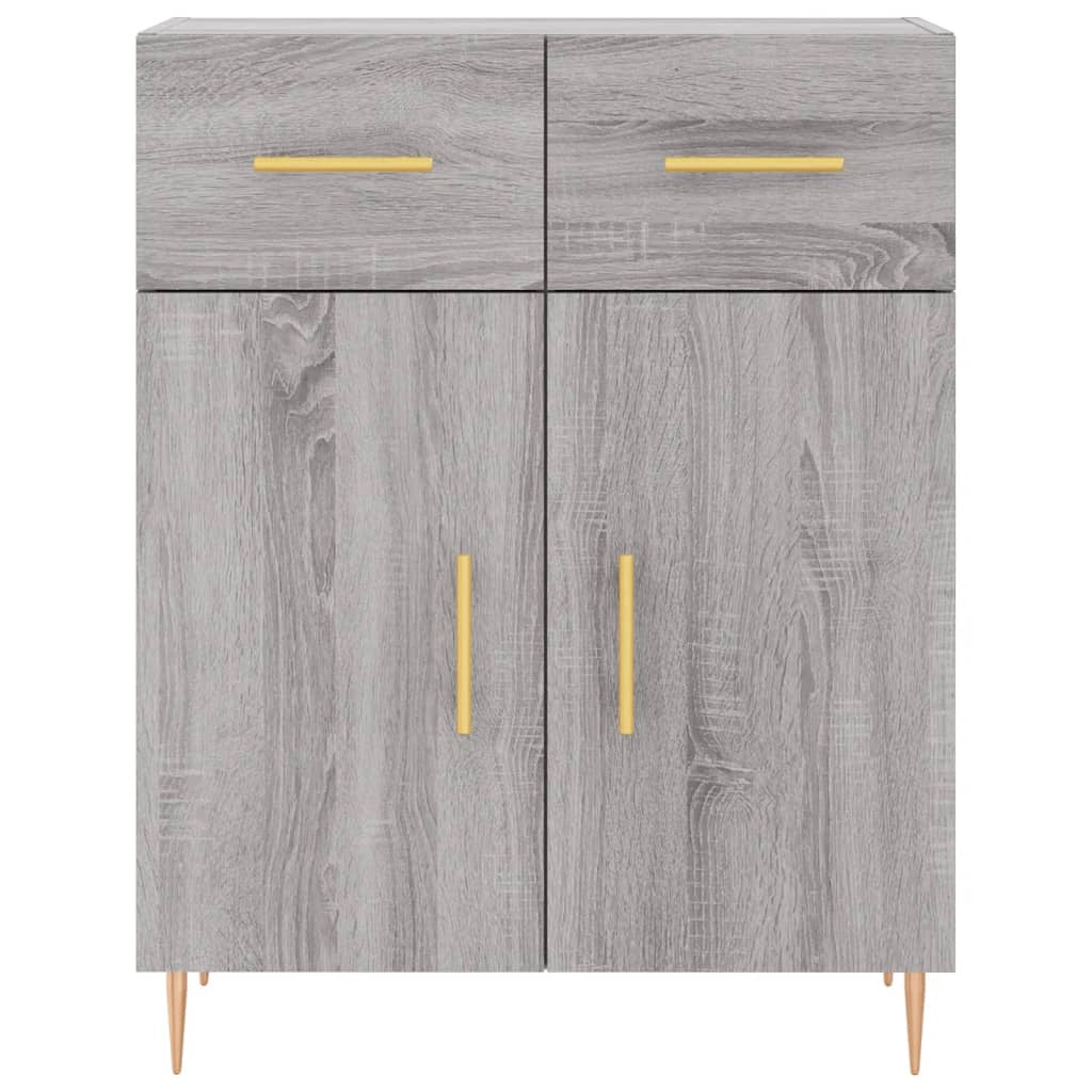 Buffet credenza cassettiera armadio mobile contenitore organizer cucina soggiorno Sonoma 69,5 x 34 x 90 cm legno ingegnerizzato grigio 02_0036495