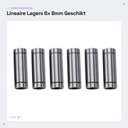 Laghi Lineari 6 pezzi - Doppia Sottovuoto - 8mm Interno/15mm Esterno - Laghetto di Alta Qualità - Adatto per Stampanti 3D - Lunga Durata di Vita