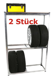 SET 2x porta pneumatici, 120 x 40 x 180 cm, per 16 pneumatici