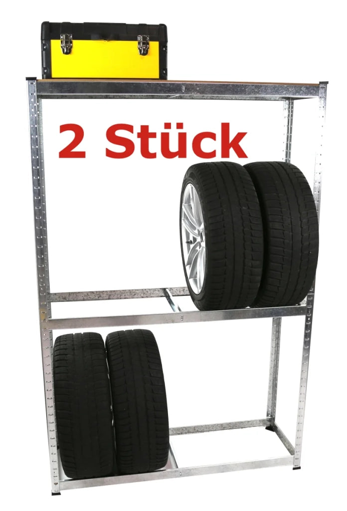 SET 2x porta pneumatici, 120 x 40 x 180 cm, per 16 pneumatici