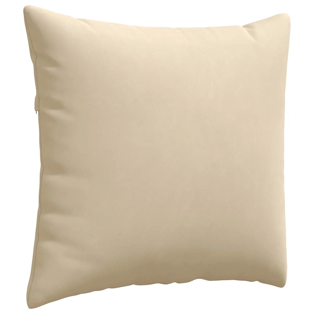 Cuscini da Divano 2 pz | Cuscini per sedie Crema 50 x 50 cm Tessuto